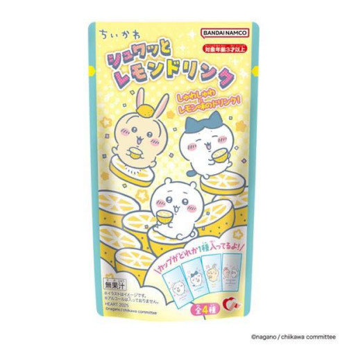 LY888 日本BANDAI Heart 吉伊卡哇 檸檬氣泡飲組/附隨機透明杯