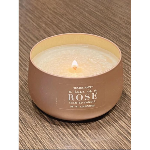 LY999  Trader Joe's 玫瑰香薰蠟燭 無鉛棉芯 季節限定