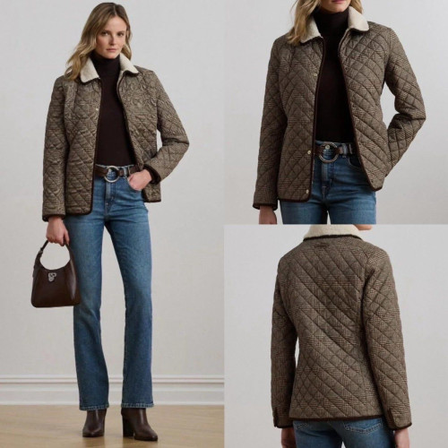 LY906 Ralph Lauren 羊羔絨領絎縫夾克