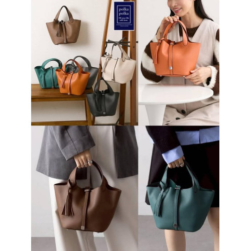 LY976 日本polkapolka輕量流蘇手提托特包