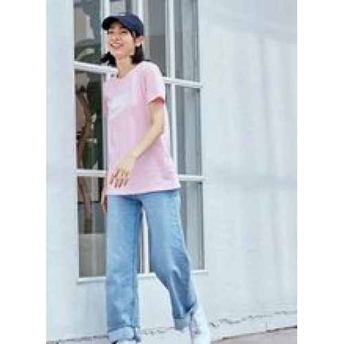 LY601 Nike 女款 經典勾勾logo 粉色短袖上衣 Tee