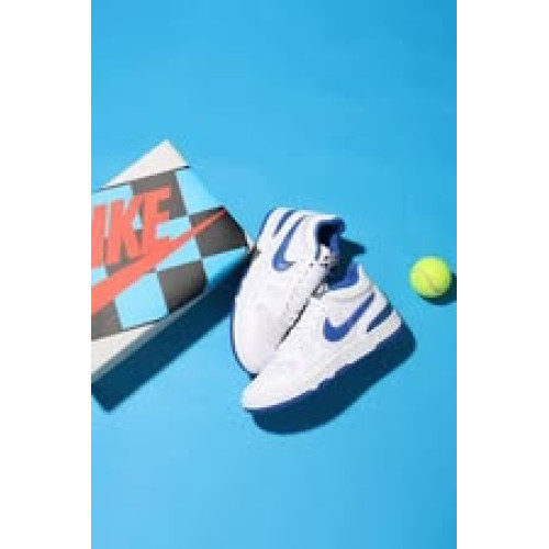 LY809 Nike Attack Game Royal 白 藍 棋盤格 經典 復古網球 休閒鞋 FB1447-100